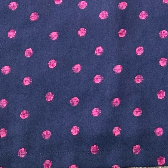 Adrienne Vittadini Dress Size 2 Navy & Pink Polka Dot Shift Sleeveless casual - Picture 5 of 10